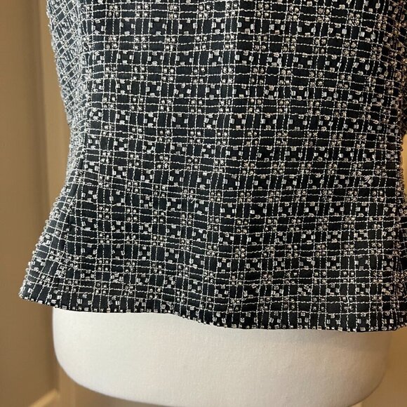 ZOLA Evening Black Fully Beaded Sleeveless Top, Size 12 - Picture 4 of 15